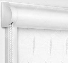 Рулонные кассетные шторы УНИ - Флора белый