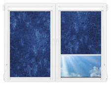 Рулонные кассетные шторы УНИ - Клаудиа-блэкаут-индиго на пластиковые окна