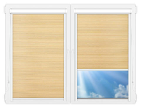 Рулонные кассетные шторы УНИ - Маракеш-еллоу на пластиковые окна