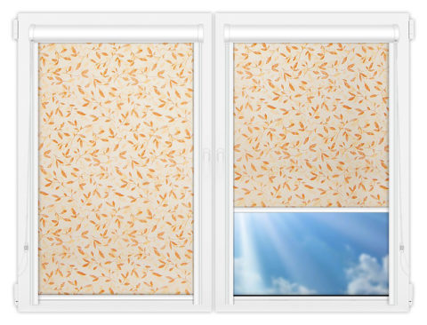 Рулонные кассетные шторы УНИ - Плато-аутумн