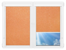 Рулонные кассетные шторы УНИ - Шелк терракот