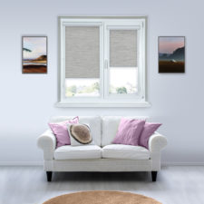 Рулонные кассетные шторы УНИ - Порто-блэкаут-серый