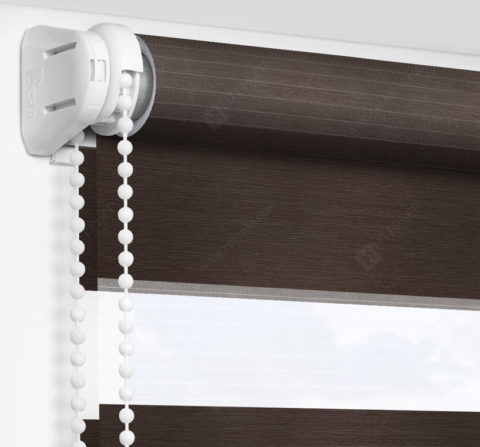 Рулонные шторы День-Ночь - Неаполь коричневый 95