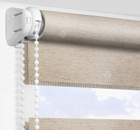 Рулонные шторы День-Ночь - Новара орех 1902