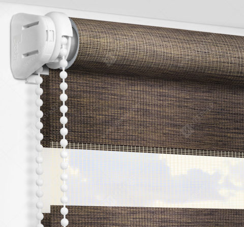 Рулонные шторы День-Ночь - Палермо темно-коричневый 16