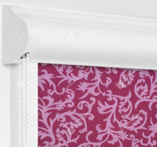 Рулонные кассетные шторы УНИ - Фрост бордовый