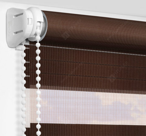 Рулонные шторы День-Ночь - Лигурия коричневый 2208