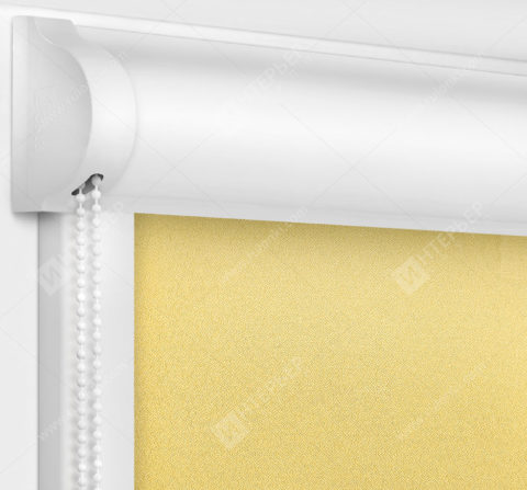 Рулонные кассетные шторы УНИ - Куба желтый