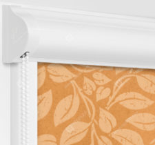 Рулонные кассетные шторы УНИ - Лейси оранжевый на пластиковые окна