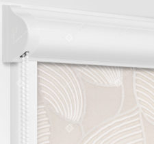 Рулонные кассетные шторы УНИ - Ницца бежевый на пластиковые окна