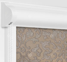 Рулонные кассетные шторы УНИ - Палау коричневый на пластиковые окна