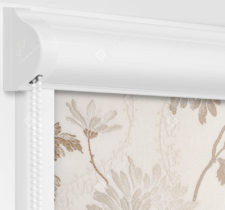 Рулонные кассетные шторы УНИ - Сиена бело-бежевый на пластиковые окна