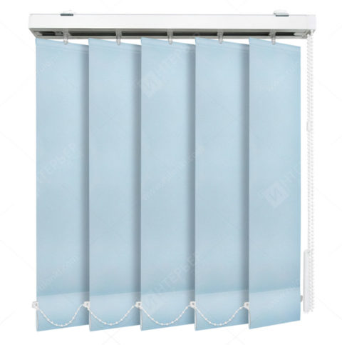 Вертикальные тканевые жалюзи Олимпик блэкаут голубой