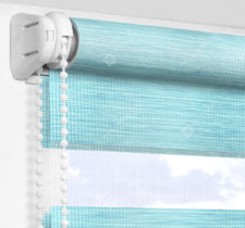 Рулонные шторы День-Ночь - Бергамо светло-бирюзовый