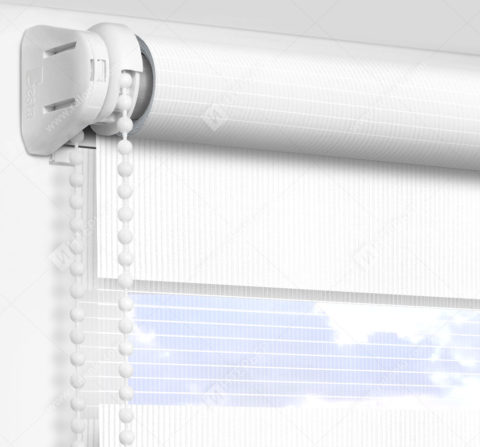 Рулонные шторы День-Ночь - Делия белоснежный