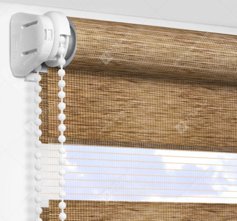 Рулонные шторы День-Ночь - Равелло коричневый