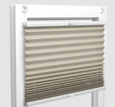 Шторы Плиссе - Аида бежевый на пластиковые окна