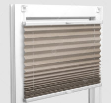 Шторы Плиссе - Аляска перл бежевый на пластиковые окна