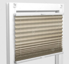 Шторы Плиссе - Бароло перл кремовый на пластиковые окна