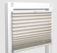 Шторы Плиссе - Базель перл кремовый на пластиковые окна