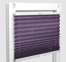 Шторы Плиссе - Базель перл сиреневый на пластиковые окна
