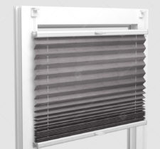 Шторы Плиссе - Флаер перл серый на пластиковые окна