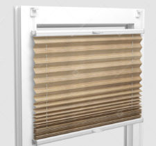 Шторы Плиссе - Гарда перл коричневый на пластиковые окна