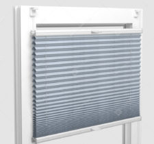 Шторы Плиссе - Капри светло-голубой на пластиковые окна