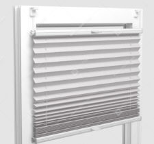 Шторы Плиссе - Комо снежно-белый на пластиковые окна