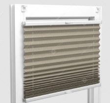 Шторы Плиссе - Корона светло-бежевый на пластиковые окна