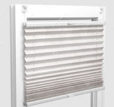 Шторы Плиссе - Краш перл кремовый на пластиковые окна