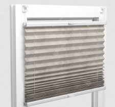 Шторы Плиссе - Краш перл светло-серый на пластиковые окна