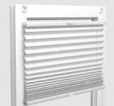 Шторы Плиссе - Мун блэкаут белый на пластиковые окна