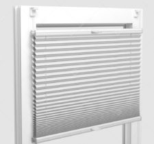 Шторы Плиссе - Палма блэкаут белый на пластиковые окна