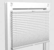 Шторы Плиссе - Тренто серебро на пластиковые окна